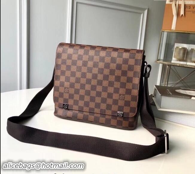 Cheapest Louis Vuitton Damier Ebene Canvas Mens District PM Messenger Flap Bag N41031 2023