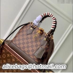 Trendy Design Louis Vuitton Damier Ebene Canvas Alma BB Bag  Braided Top Handle N40447 2023