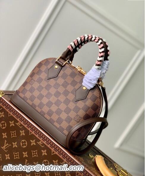 Trendy Design Louis Vuitton Damier Ebene Canvas Alma BB Bag  Braided Top Handle N40447 2023