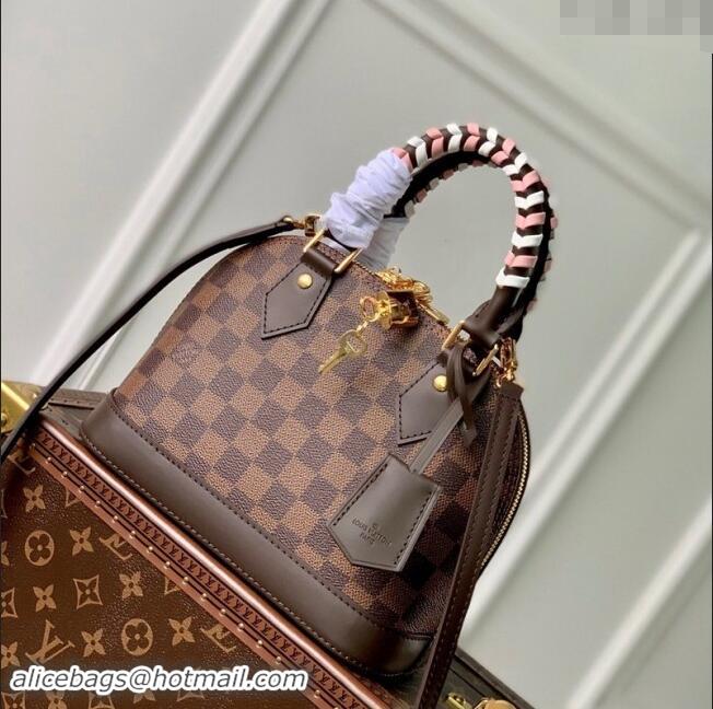 Trendy Design Louis Vuitton Damier Ebene Canvas Alma BB Bag  Braided Top Handle N40447 2023