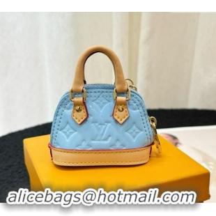 Top Quality Louis Vuitton Micro Alma Vernis Key Holder and Bag Charm 0513 Blue 2024