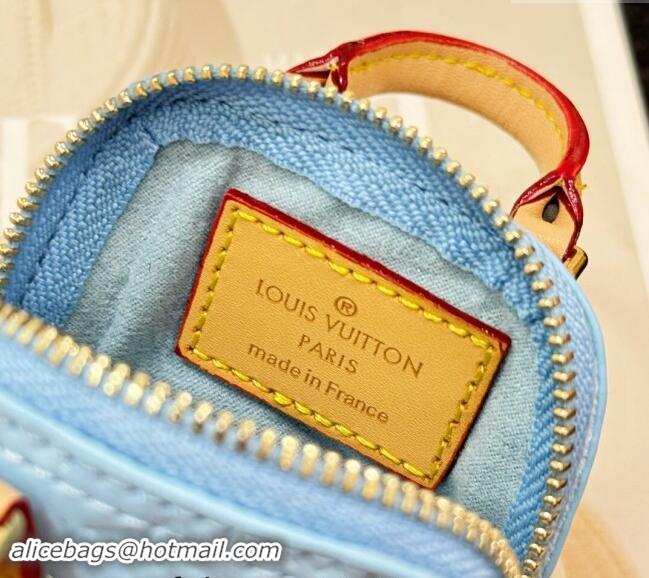 Top Quality Louis Vuitton Micro Alma Vernis Key Holder and Bag Charm 0513 Blue 2024