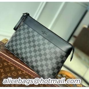 Best Price Louis Vuitton Damier Graphite Canvas Pochette Voyage Souple Pouch M82543