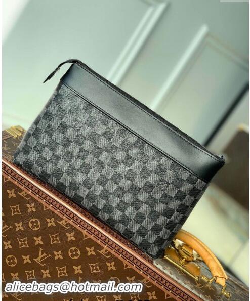 Best Price Louis Vuitton Damier Graphite Canvas Pochette Voyage Souple Pouch M82543