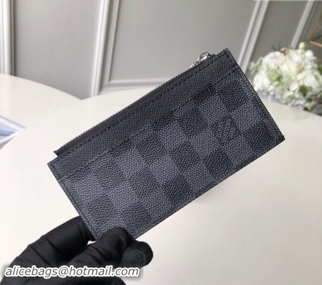 Good Taste Louis Vuitton Damier Graphite Canvas Coin Card Holder Wallet N64038