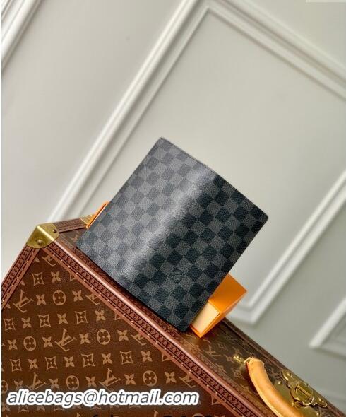 Reasonable Price Louis Vuitton Damier Graphite Canvas Brazza Wallet N62665