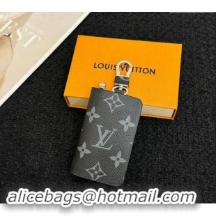 Top Design Louis Vuitton Pouch Bag Charm and Key Holder Black Monogram Graphite LV082201