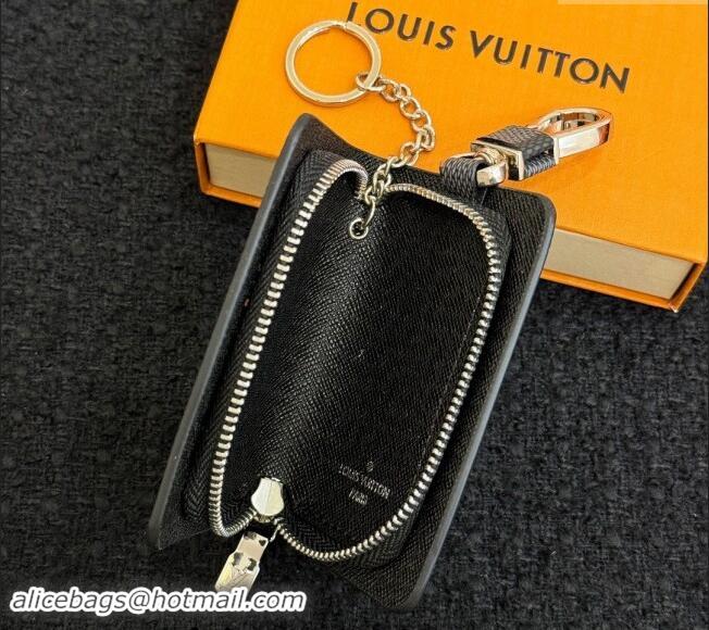 Top Grade Louis Vuitton Damier Graphite Canvas Pouch Bag Charm and Key Holder LV082201