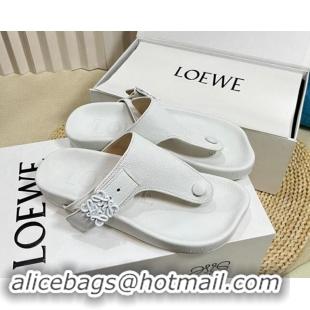 Good Quality Loewe Ease Toe Post Thong Sandals in Lambskin White 506109