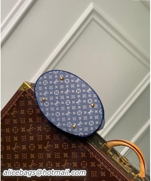 Top Grade Louis Vuitton Monogram Denim Bucket bag 0518 Blue 2023