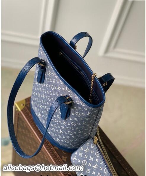 Top Grade Louis Vuitton Monogram Denim Bucket bag 0518 Blue 2023