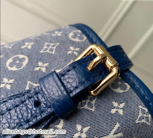 Top Grade Louis Vuitton Monogram Denim Bucket bag 0518 Blue 2023