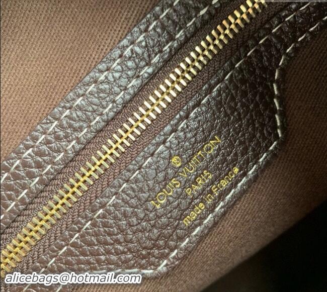 Top Design Louis Vuitton Monogram Denim Bucket Bag 0518 Brown 2023