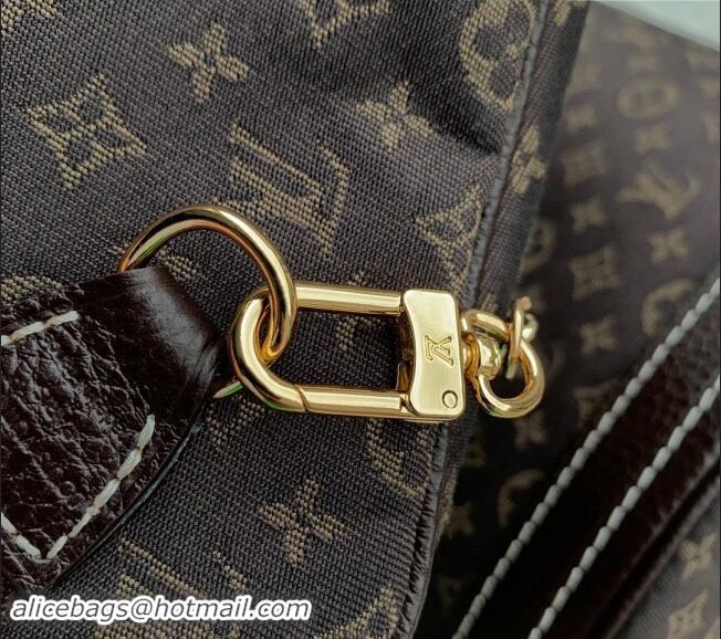 Top Design Louis Vuitton Monogram Denim Bucket Bag 0518 Brown 2023