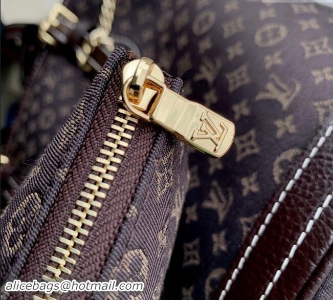 Top Design Louis Vuitton Monogram Denim Bucket Bag 0518 Brown 2023