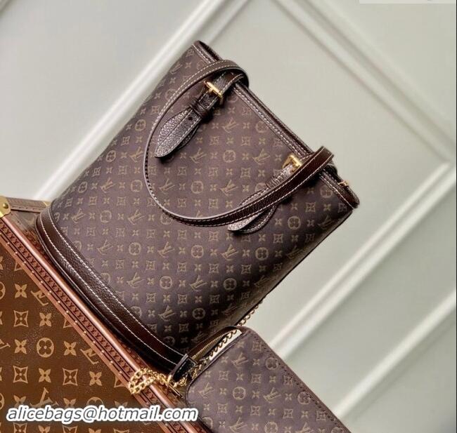 Top Design Louis Vuitton Monogram Denim Bucket Bag 0518 Brown 2023