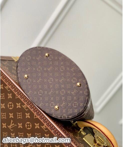 Top Design Louis Vuitton Monogram Denim Bucket Bag 0518 Brown 2023