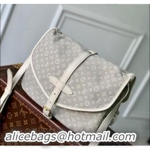 Affordable Price Louis Vuitton Monogram Denim Saumur MM Shoulder bag M63753 Grey 2023