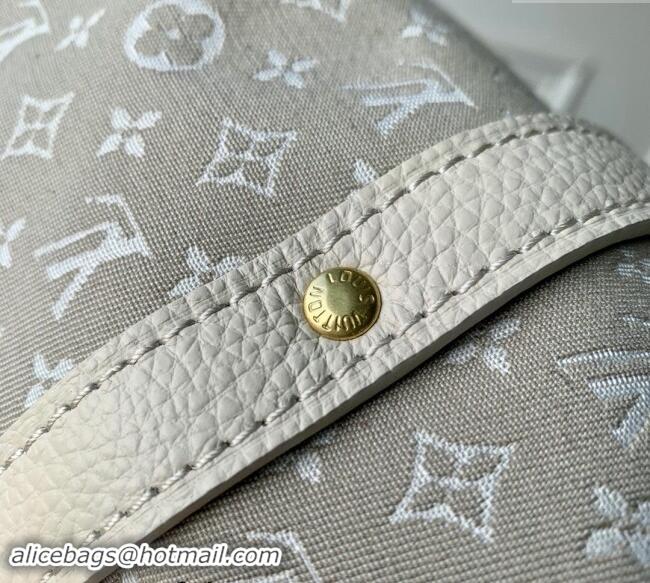 Affordable Price Louis Vuitton Monogram Denim Saumur MM Shoulder bag M63753 Grey 2023