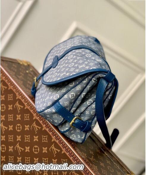 Inexpensive Louis Vuitton Monogram Denim Saumur MM Shoulder bag M40666 Blue 2023