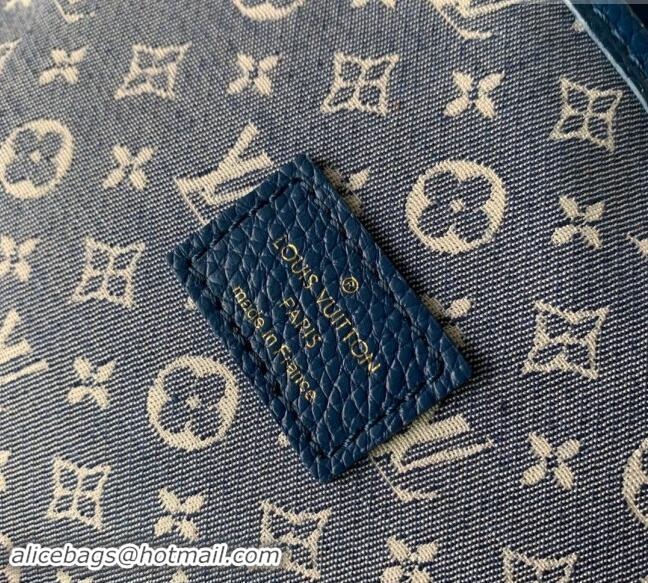 Inexpensive Louis Vuitton Monogram Denim Saumur MM Shoulder bag M40666 Blue 2023