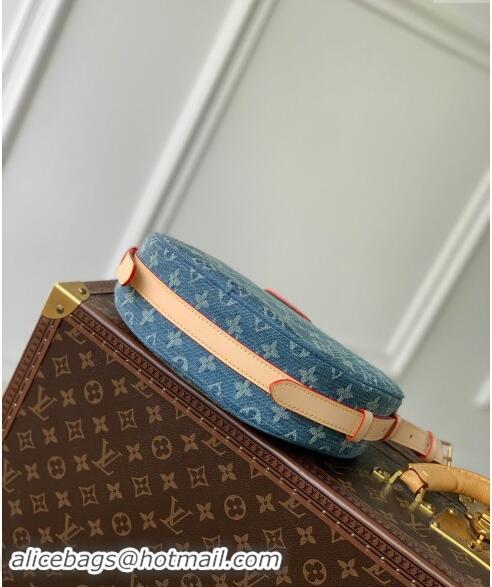 Top Design Louis Vuitton Monogram Denim Croisette MM Shoulder Bag M46856 Blue 2023