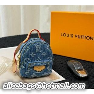 Promotional Louis Vuitton Micro Backpack Bag Charm 0731 Denim Blue 2024