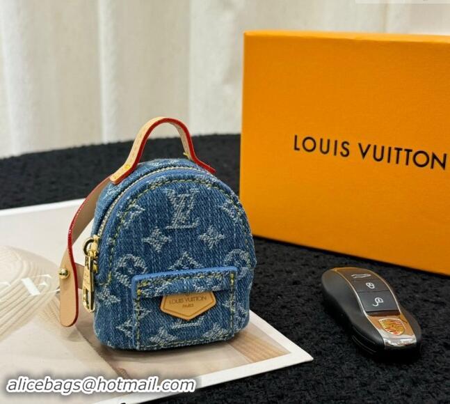 Promotional Louis Vuitton Micro Backpack Bag Charm 0731 Denim Blue 2024