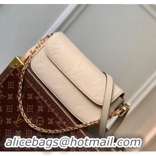 Promotional Louis Vuitton Monogram Empreinte Wallet on Chain Ivy M82210 Cream White 2023