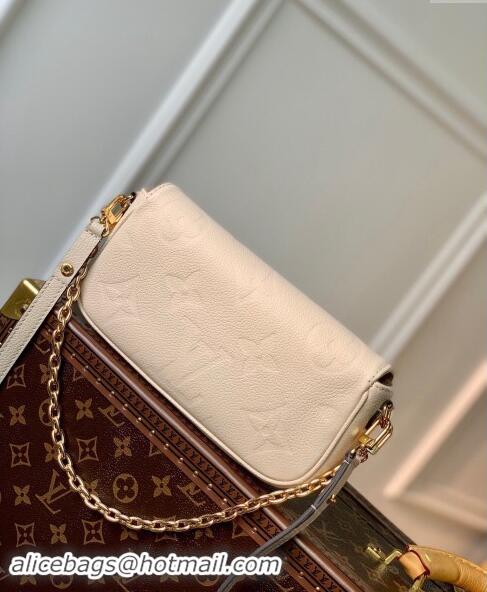 Promotional Louis Vuitton Monogram Empreinte Wallet on Chain Ivy M82210 Cream White 2023