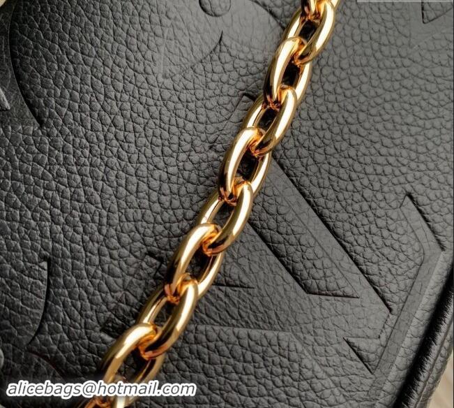 Super Quality Louis Vuitton Monogram Empreinte Wallet on Chain Ivy M82210 Black 2023