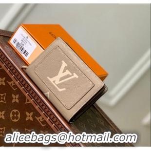 Famous Brand Louis Vuitton Monogram Empreinte Clea Wallet M82370 Grey/Cream 2023