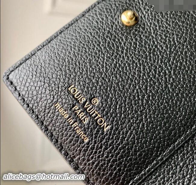 New Design Louis Vuitton Monogram Empreinte Leather Clea Wallet M82370 Black/Beige 2023