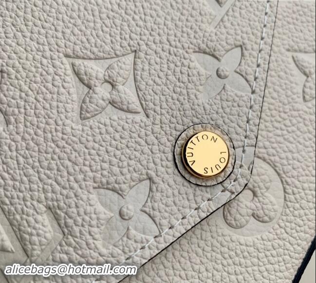 Top Quality Louis Vuitton Monogram Empreinte Felicie Pochette Chain Mini Bag M82363 Cream Beige 2023