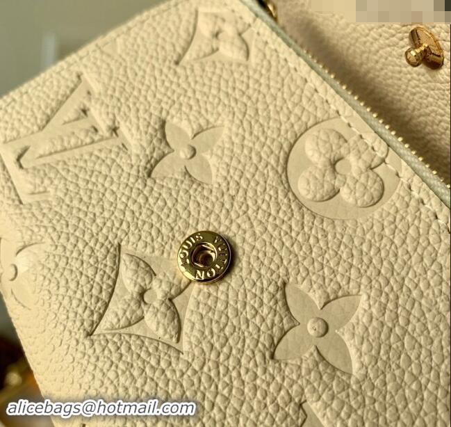 Top Grade Louis Vuitton Monogram Empreinte Victorine Wallet M82344 Cream Beige 2023