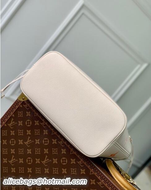 Best Price Louis Vuitton Monogram Empreinte Neverfull MM Bag M46516 Beige 2023