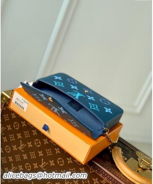 Top Quality Louis Vuitton Monogram Empreinte Felicie Pochette Bag M82349 Gradient Blue 2023