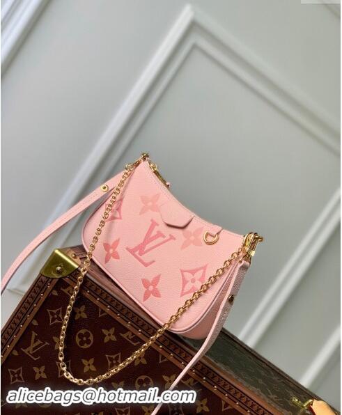 Top Quality Louis Vuitton Monogram Empreinte Easy Pouch on Strap Mini Bag M82346 Gradient Pink 2023