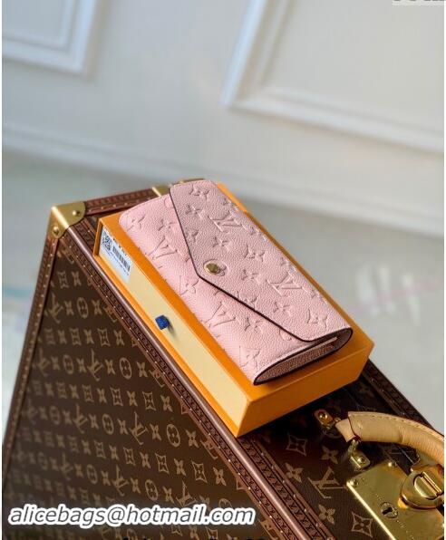 Well Crafted Louis Vuitton Monogram Empreinte Sarah Wallet M82257 Light Pink 2023