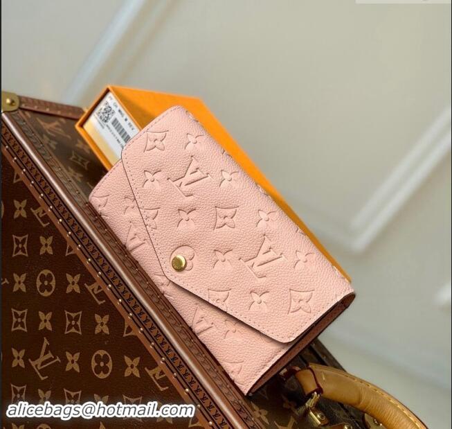 Well Crafted Louis Vuitton Monogram Empreinte Sarah Wallet M82257 Light Pink 2023