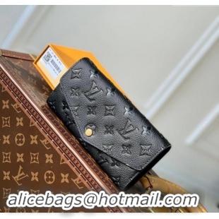 Best Price Louis Vuitton Monogram Empreinte Sarah Wallet M82257 Black 2023