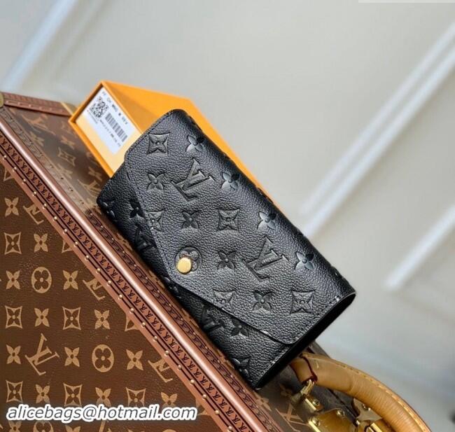 Best Price Louis Vuitton Monogram Empreinte Sarah Wallet M82257 Black 2023