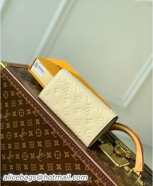 Well Crafted Louis Vuitton Monogram Empreinte Sarah Wallet M82257 Cream White 2023