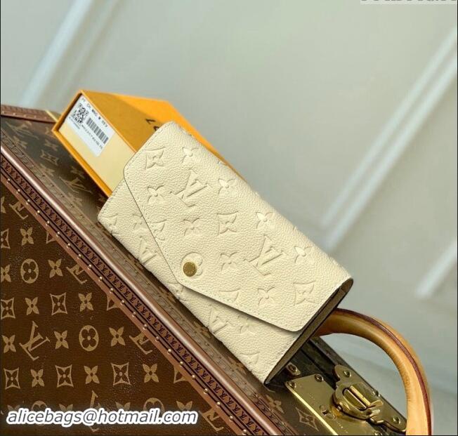 Well Crafted Louis Vuitton Monogram Empreinte Sarah Wallet M82257 Cream White 2023