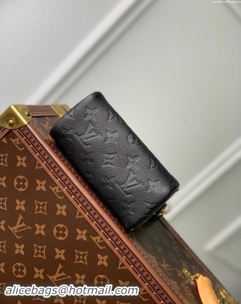 Top Grade Louis Vuitton Monogram Empreinte Nano Speedy Mini Bag M82450 Black 2023