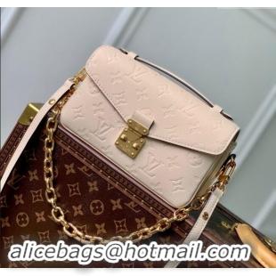 Super Quality Louis Vuitton Monogram Empreinte Pochette Metis East West Bag M22942 Cream