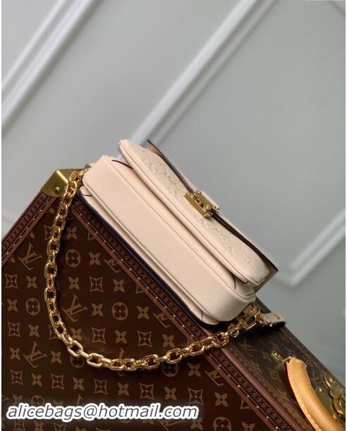 Super Quality Louis Vuitton Monogram Empreinte Pochette Metis East West Bag M22942 Cream