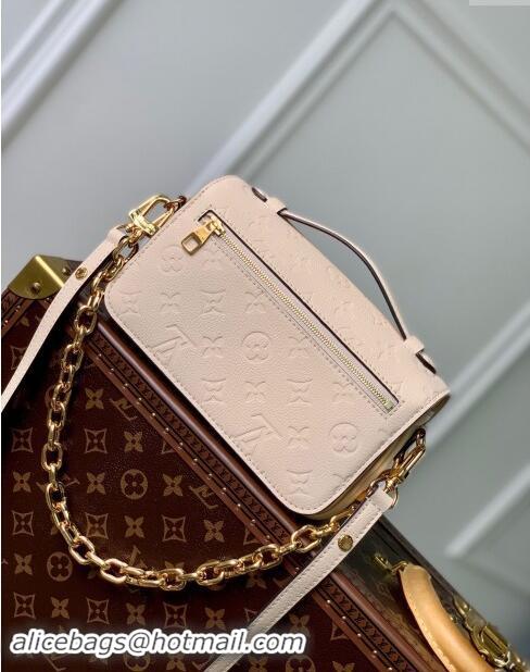 Super Quality Louis Vuitton Monogram Empreinte Pochette Metis East West Bag M22942 Cream