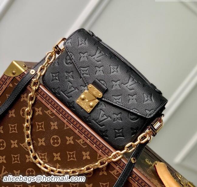 Promotional Louis Vuitton Monogram Empreinte Pochette Metis East West Bag M46595 Black