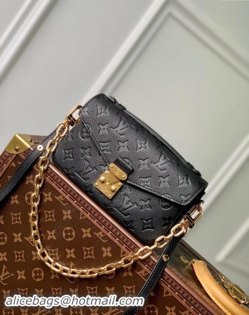 Promotional Louis Vuitton Monogram Empreinte Pochette Metis East West Bag M46595 Black